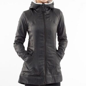 Lululemon Athletica Gray Ski Jacket with Hood Sz M
